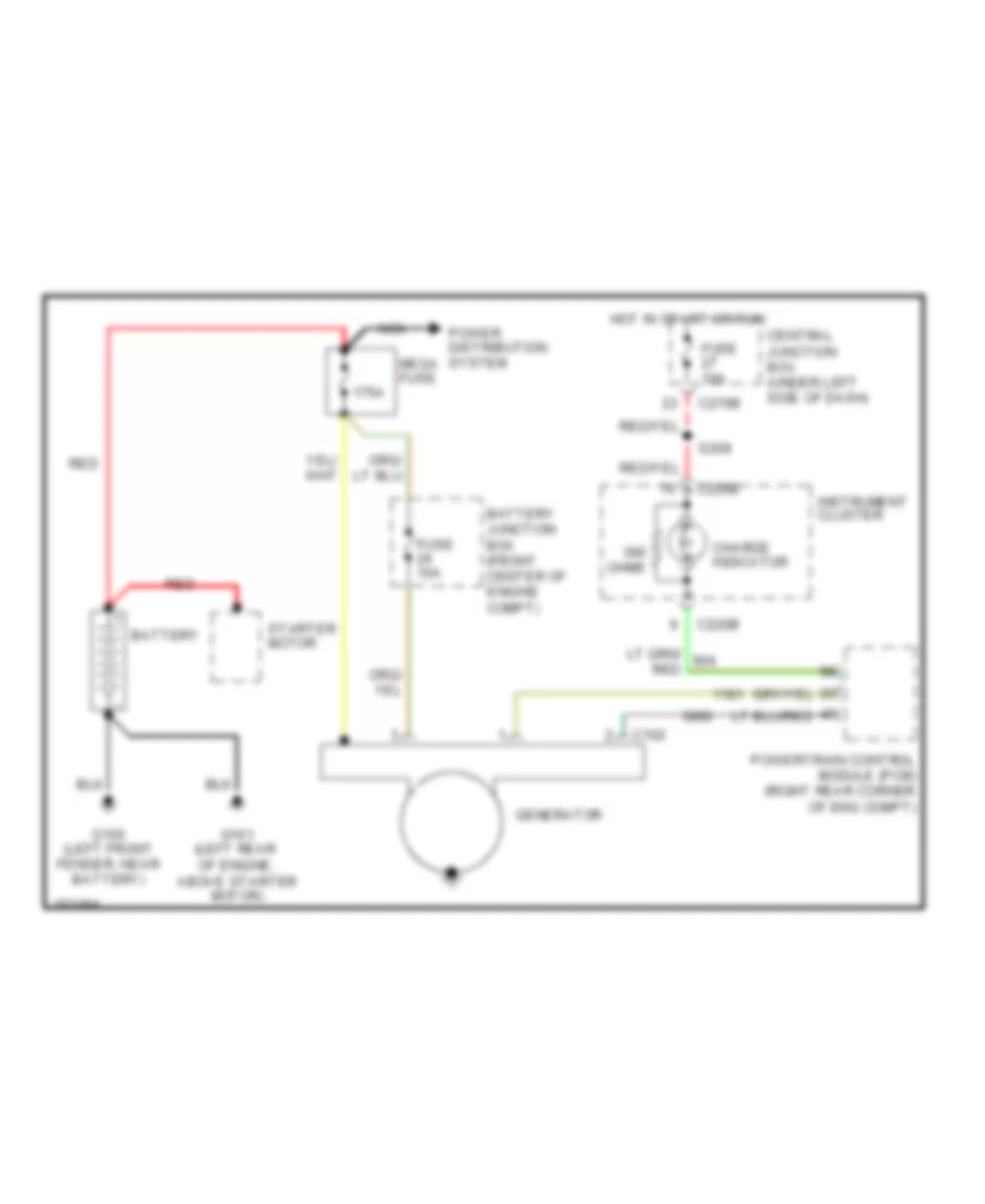 Charging Wiring Diagram for Ford Taurus LX 2002