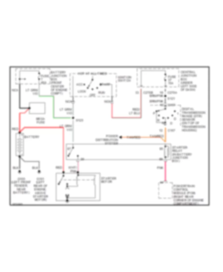 Starting Wiring Diagram for Ford Taurus LX 2002