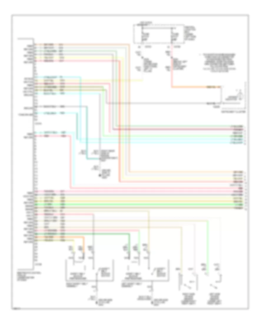Supplemental Restraint Wiring Diagram 1 of 2 for Ford Taurus LX 2002