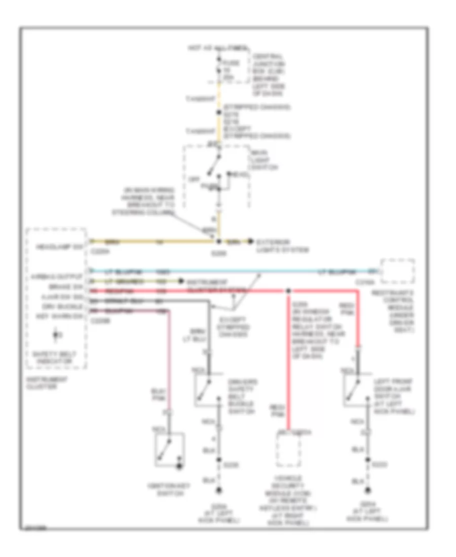 Warning Systems Wiring Diagram for Ford E450 Super Duty 2005