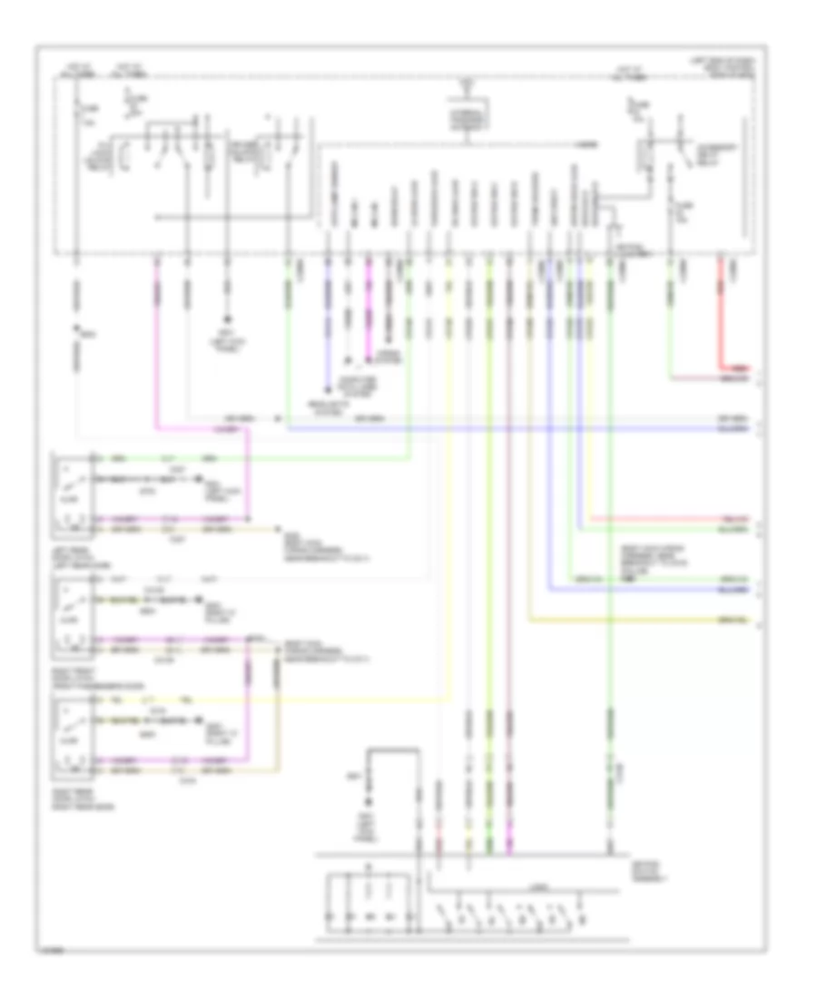 Forced Entry Wiring Diagram, without Intelligent Access (1 of 3) for Ford Taurus Limited 2014