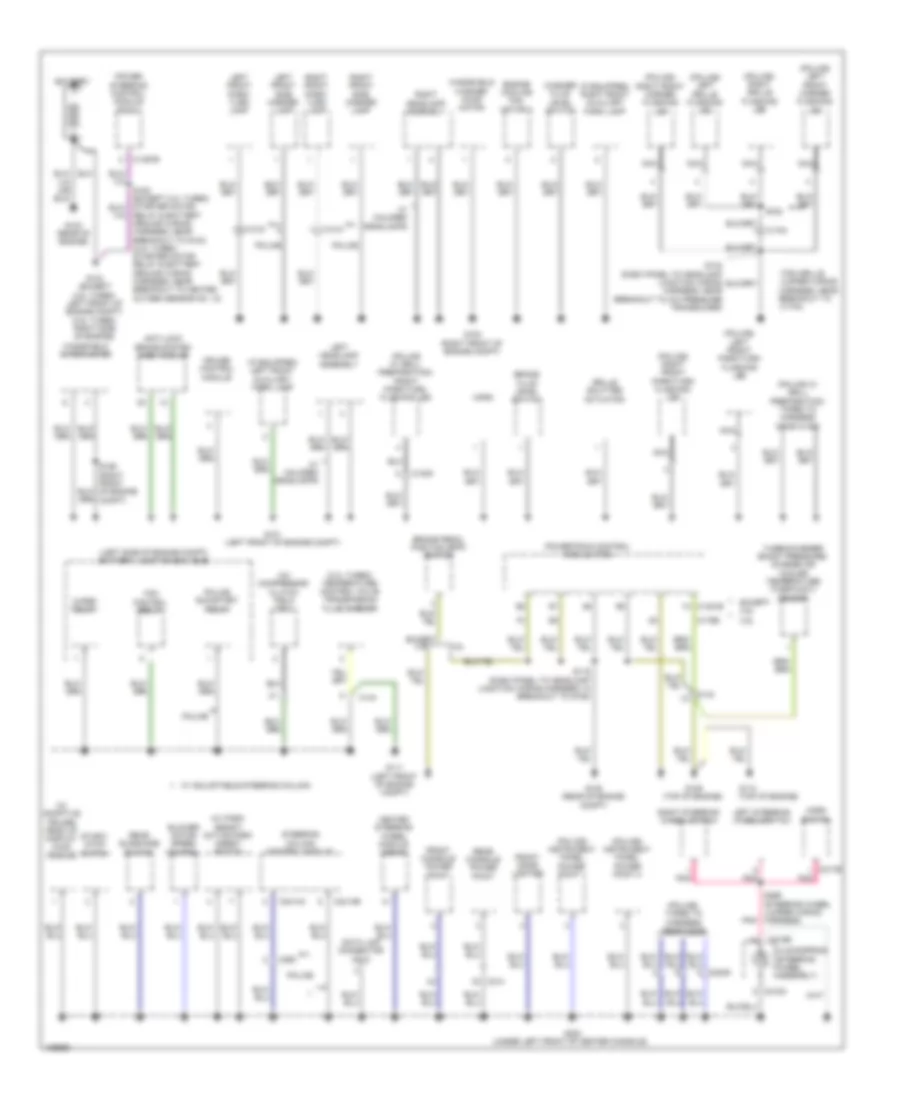 Ground Distribution Wiring Diagram 1 of 4 for Ford Taurus Limited 2014