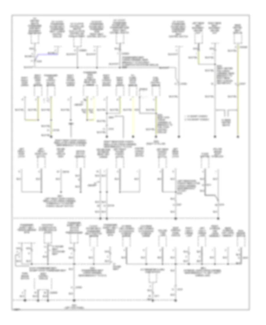 Ground Distribution Wiring Diagram 4 of 4 for Ford Taurus Limited 2014