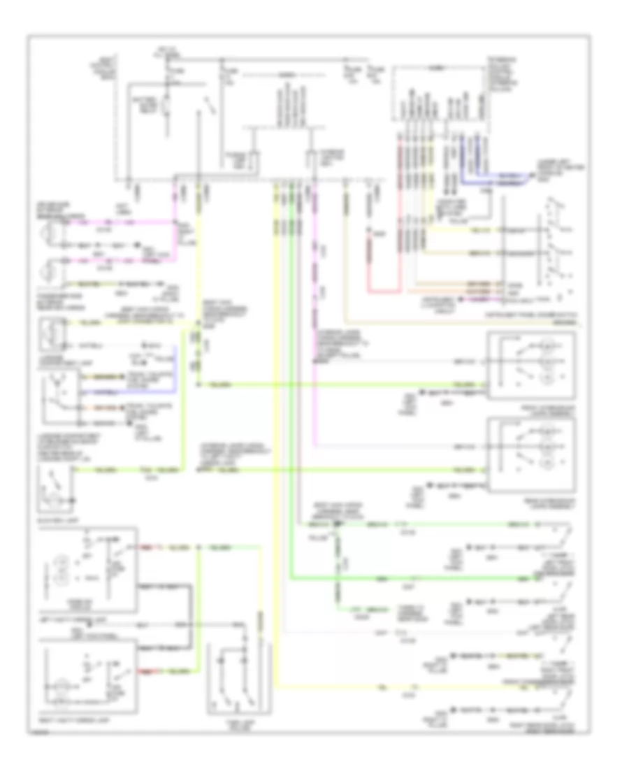Courtesy Lamps Wiring Diagram 1 of 2 for Ford Taurus Limited 2014