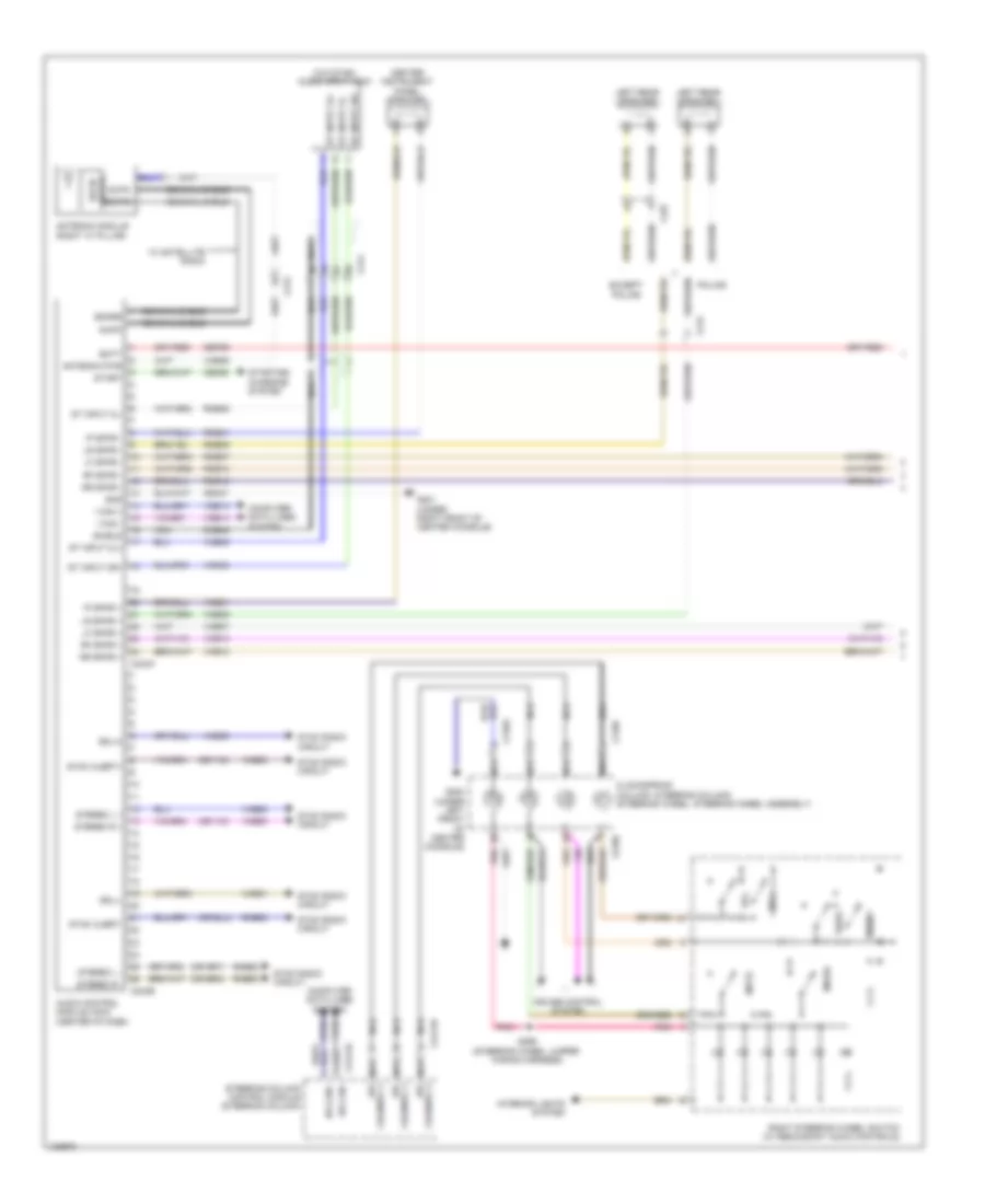 Navigation Wiring Diagram, without Sony (1 of 2) for Ford Taurus Limited 2014