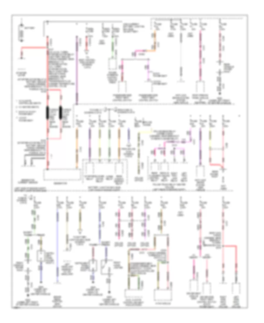 Power Distribution Wiring Diagram 1 of 5 for Ford Taurus Limited 2014