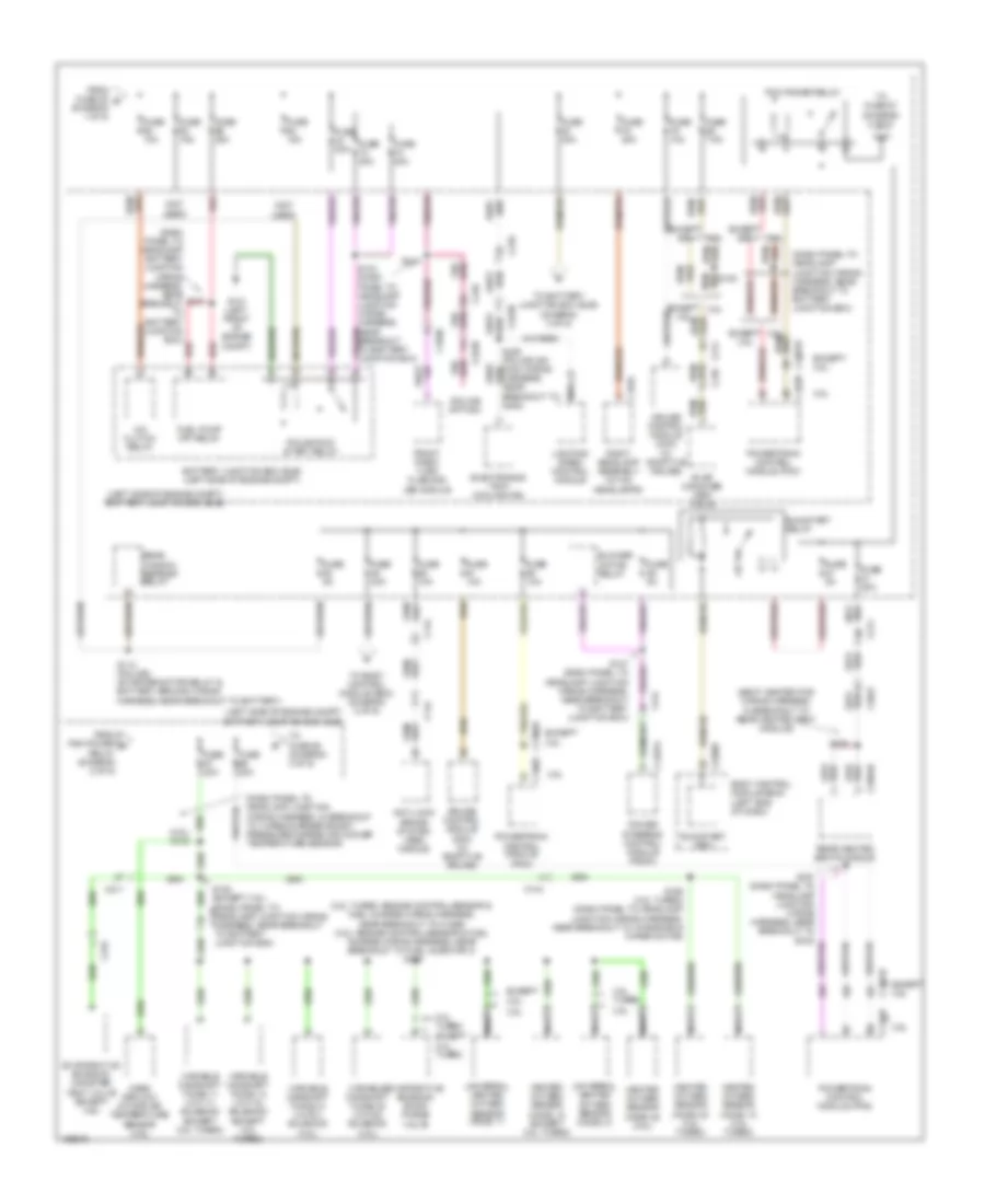 Power Distribution Wiring Diagram (2 of 5) for Ford Taurus Limited 2014