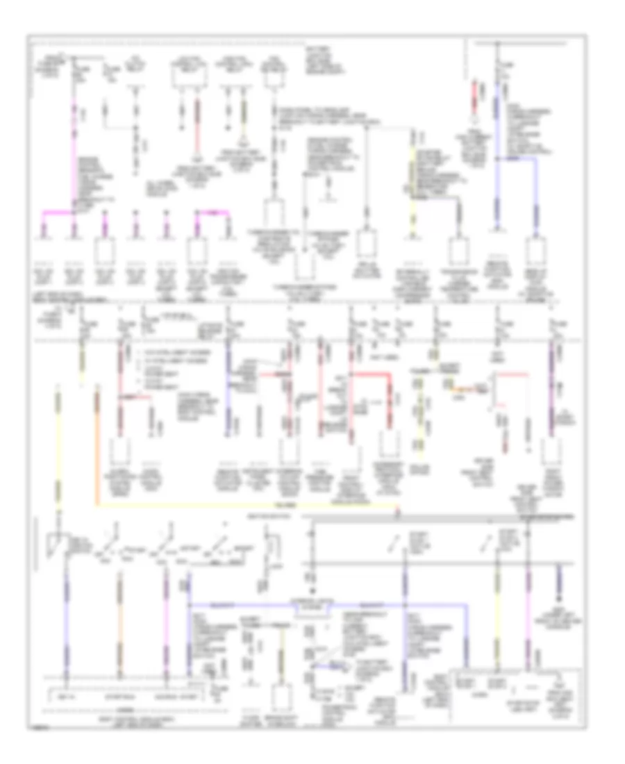 Power Distribution Wiring Diagram (3 of 5) for Ford Taurus Limited 2014