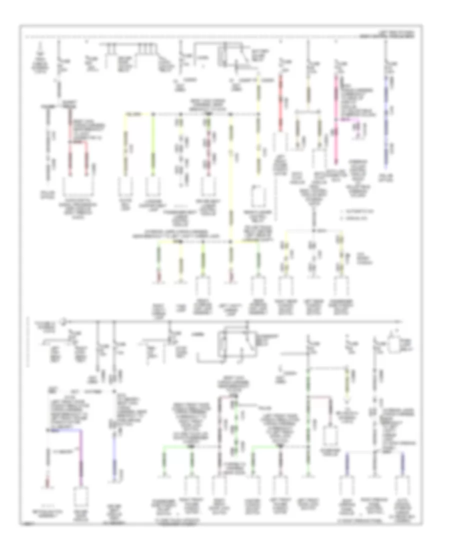 Power Distribution Wiring Diagram (4 of 5) for Ford Taurus Limited 2014