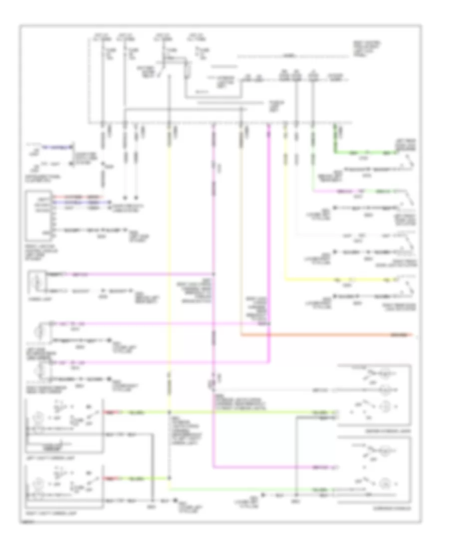 Courtesy Lamps Wiring Diagram 1 of 3 for Ford Edge Limited 2013