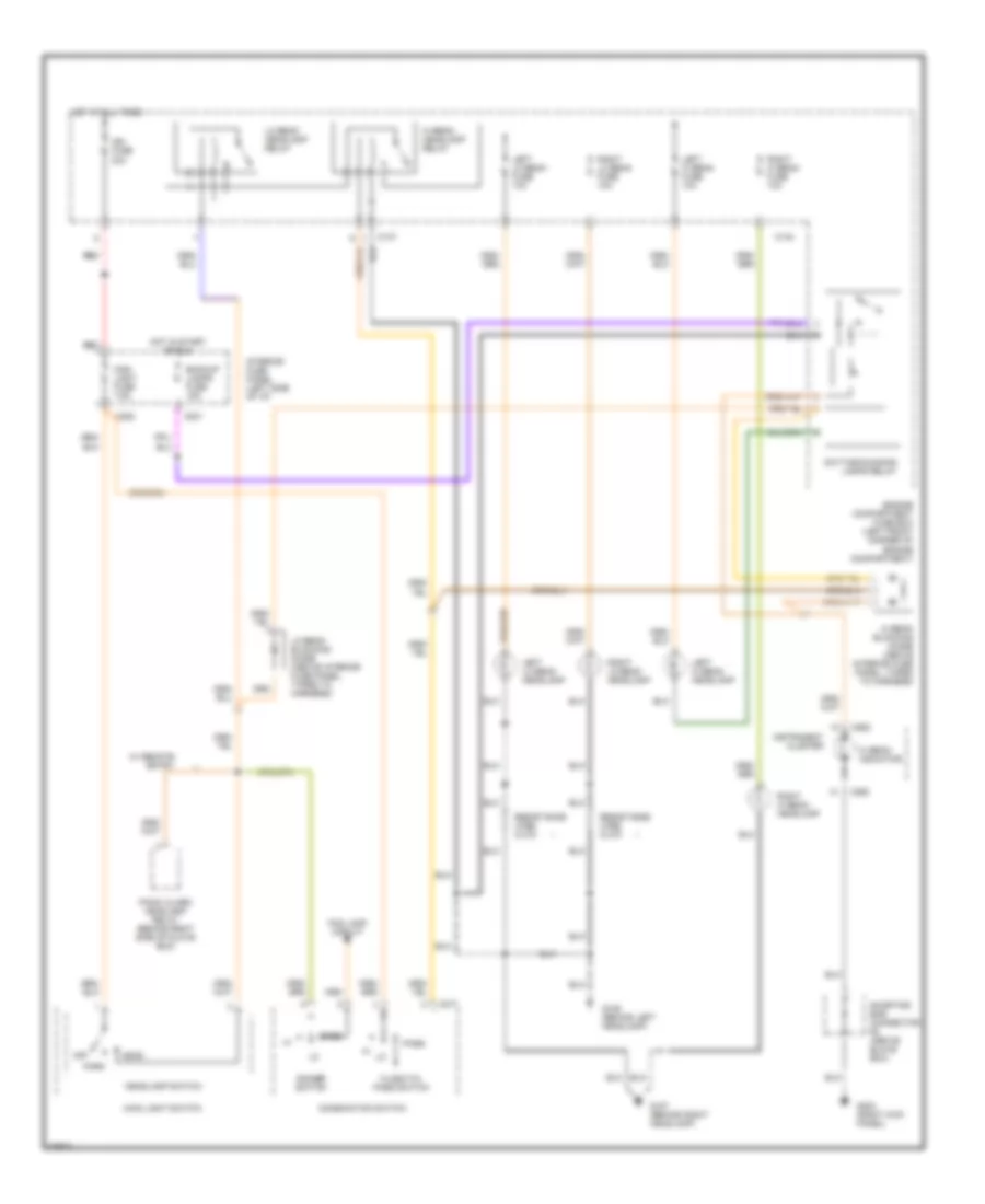 Headlamps Wiring Diagram, with DRL for Ford Contour LX 1995