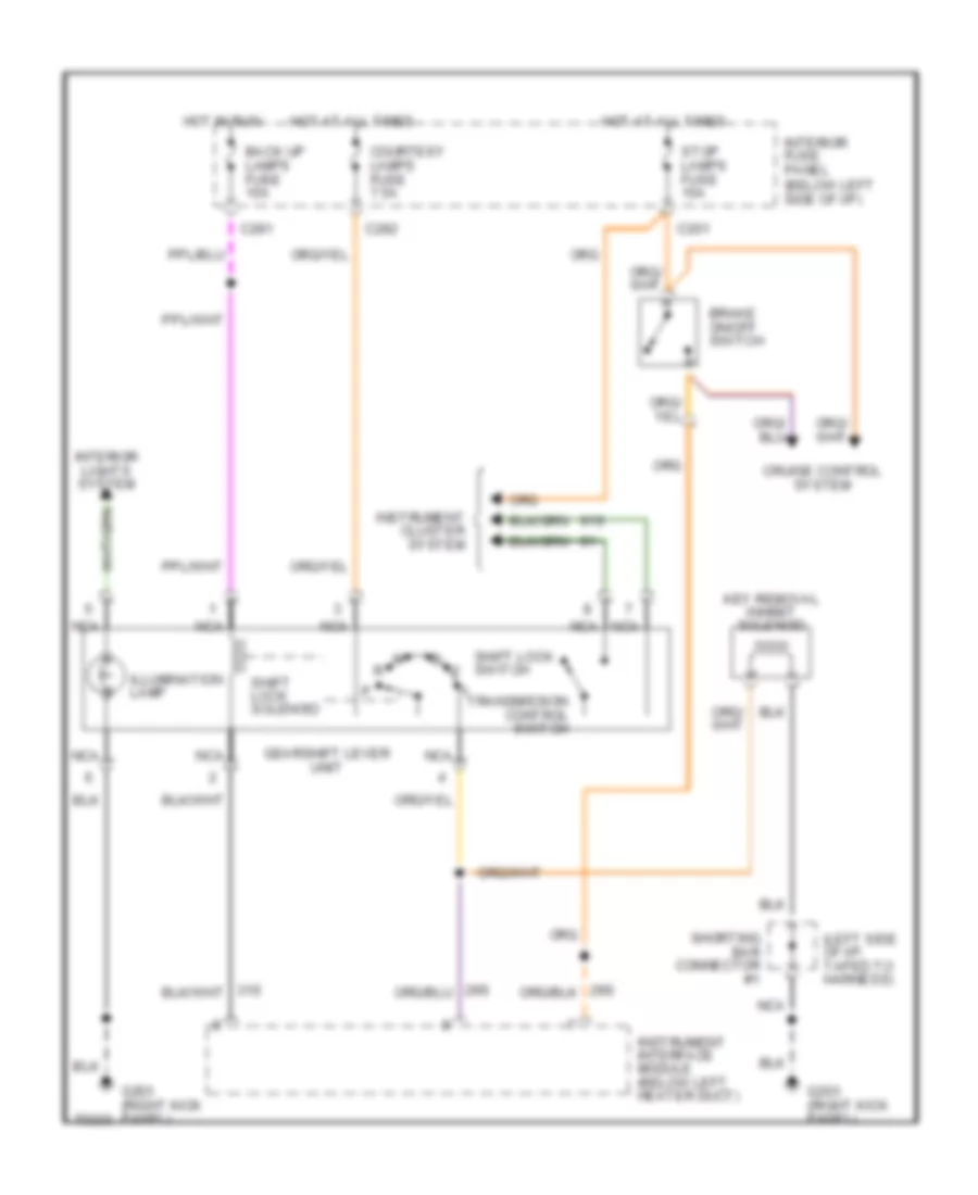 Shift Interlock Wiring Diagram for Ford Contour LX 1995