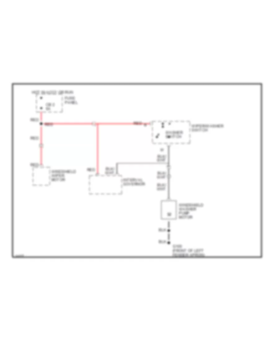 Interval WiperWasher Wiring Diagram (2 of 2) for Ford Aerostar 1991