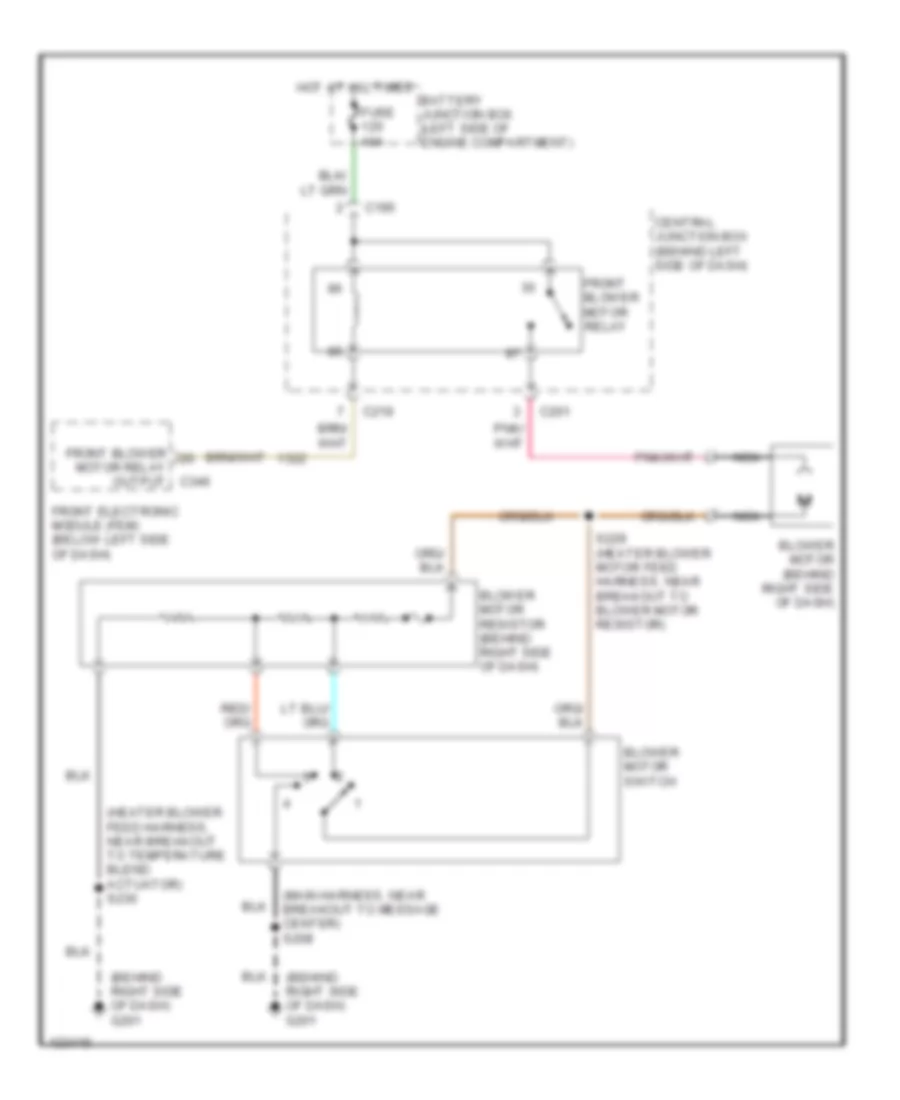 Heater Wiring Diagram for Ford Windstar 2000