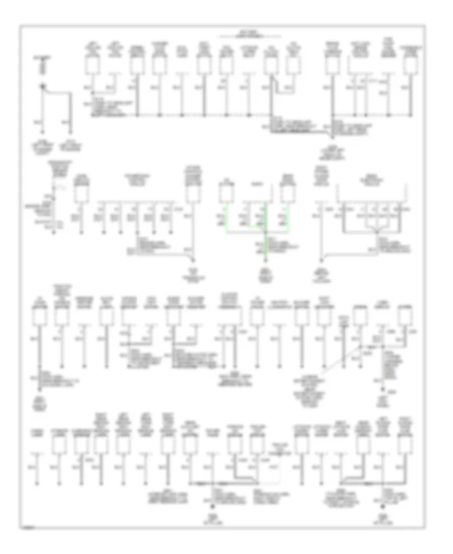 Ground Distribution Wiring Diagram 1 of 2 for Ford Windstar 2000