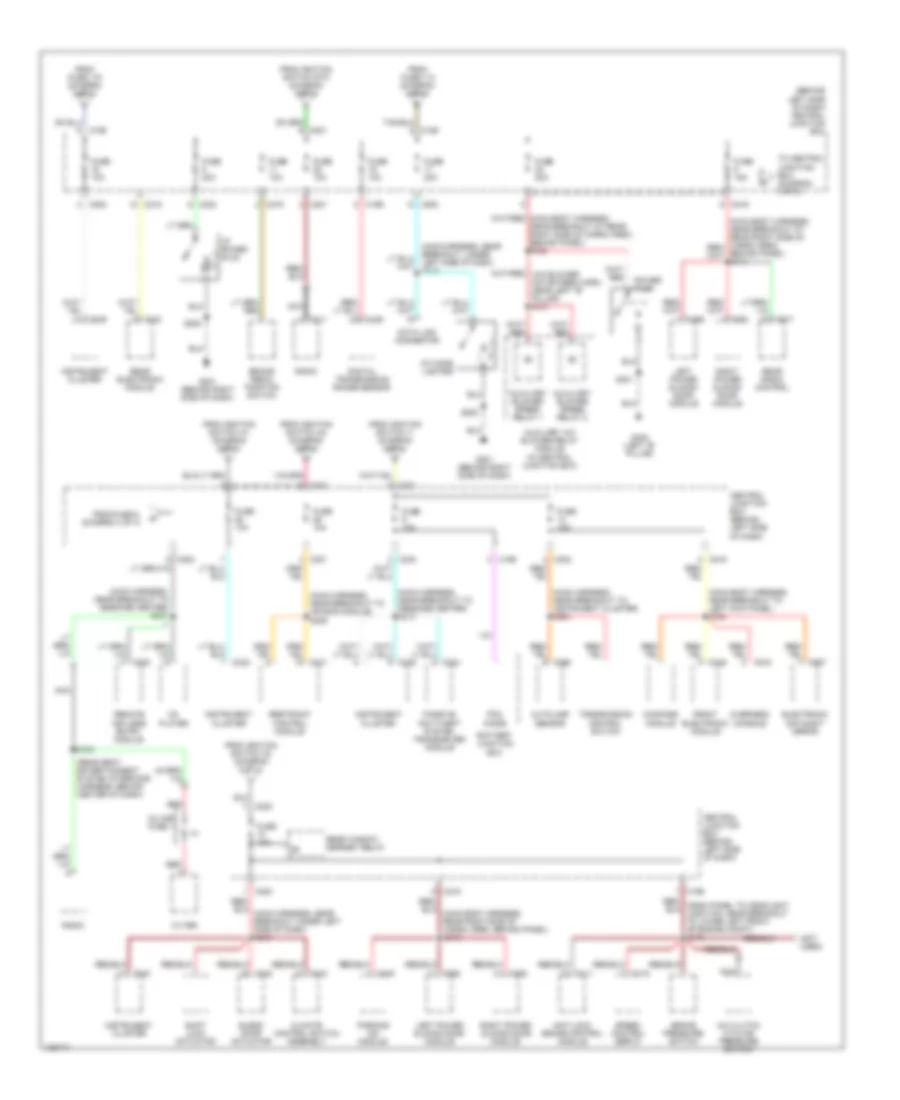 Power Distribution Wiring Diagram 3 of 4 for Ford Windstar 2000