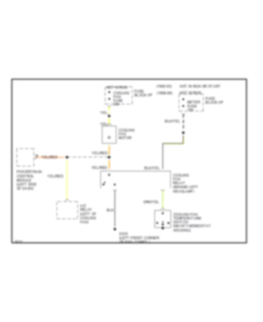 Cooling Fan Wiring Diagram for Ford Festiva LX 1990