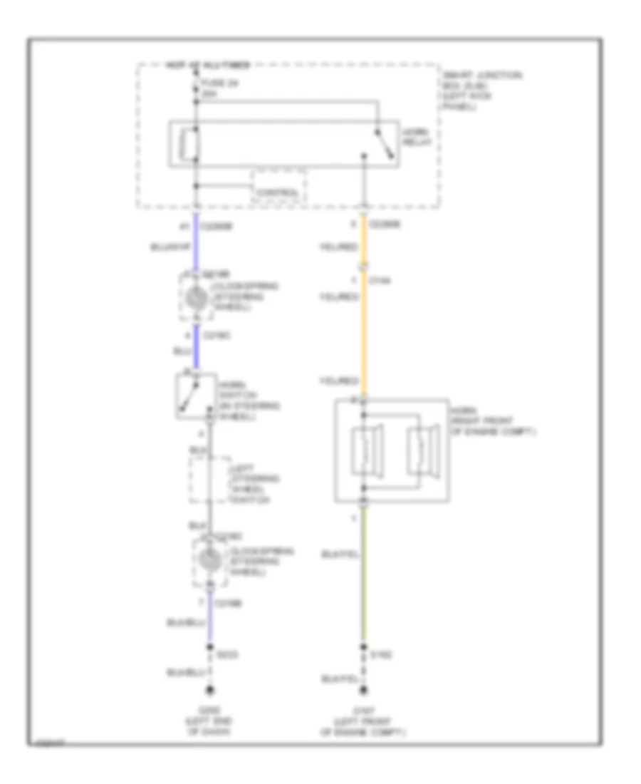 Horn Wiring Diagram for Ford E 150 XL 2014