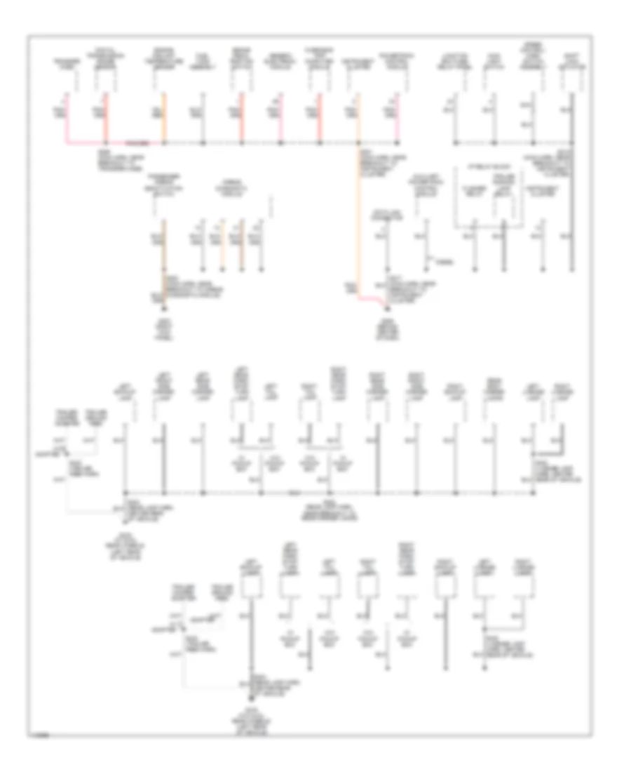 Ground Distribution Wiring Diagram (2 of 3) for Ford Cab  Chassis F350 Super Duty 1999