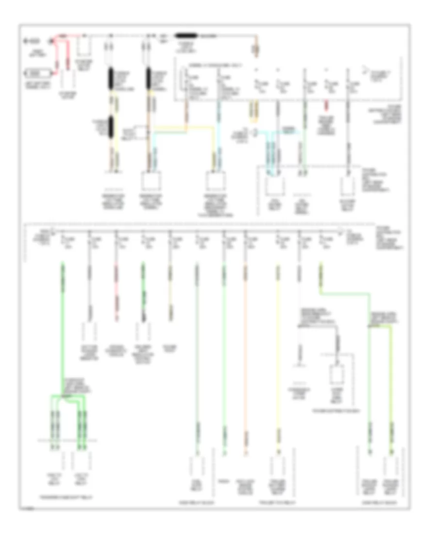 Power Distribution Wiring Diagram 1 of 4 for Ford Cab  Chassis F350 Super Duty 1999