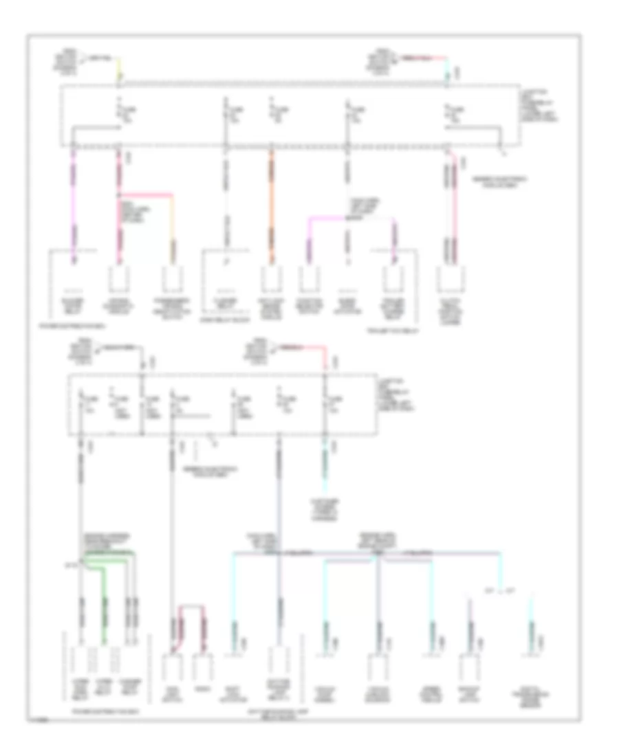 Power Distribution Wiring Diagram 4 of 4 for Ford Cab  Chassis F350 Super Duty 1999