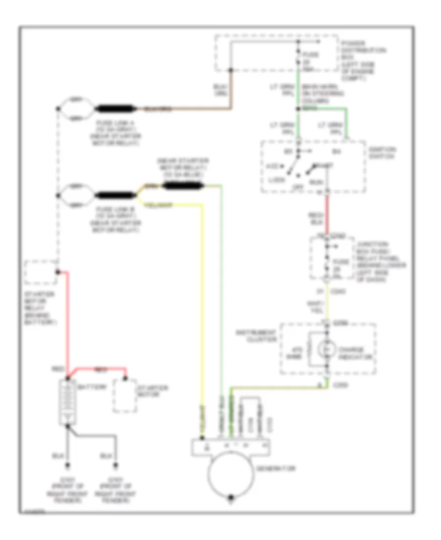 5.4L, Charging Wiring Diagram for Ford Cab  Chassis F350 Super Duty 1999