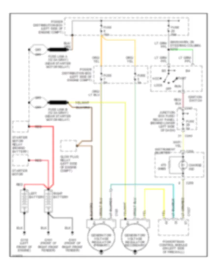 7 3L Diesel Charging Wiring Diagram with Dual Generators for Ford Cab  Chassis F350 Super Duty 1999