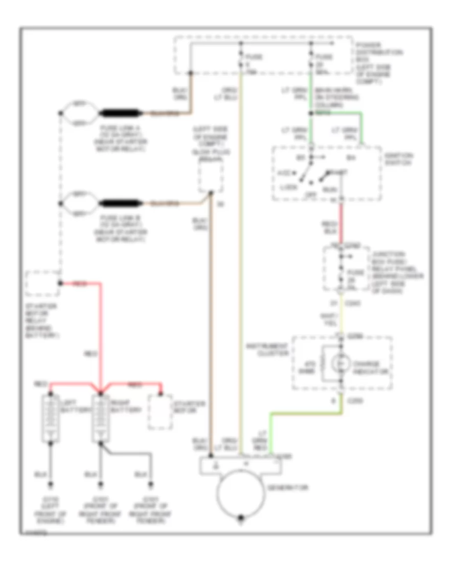 7 3L Diesel Charging Wiring Diagram without Dual Generators for Ford Cab  Chassis F350 Super Duty 1999