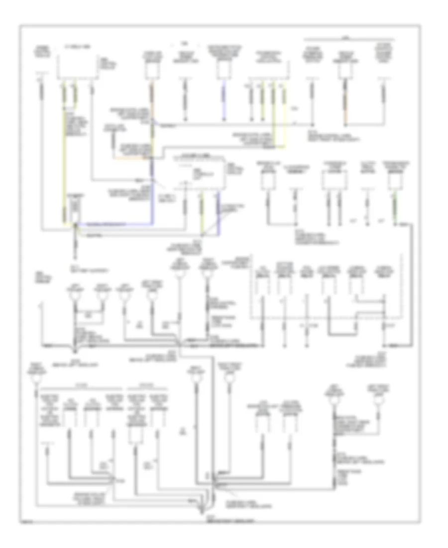 Ground Distribution Wiring Diagram 1 of 3 for Ford Contour 1997