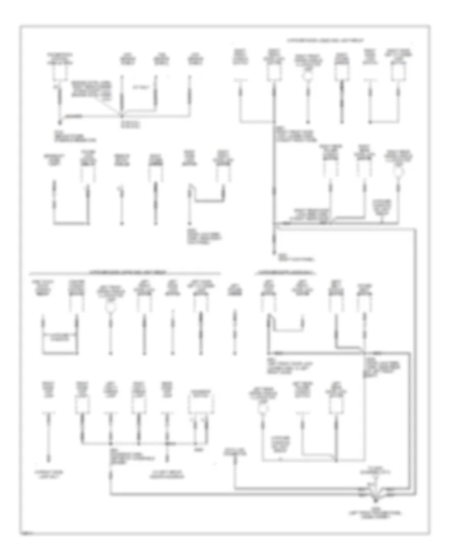 Ground Distribution Wiring Diagram 2 of 3 for Ford Contour 1997