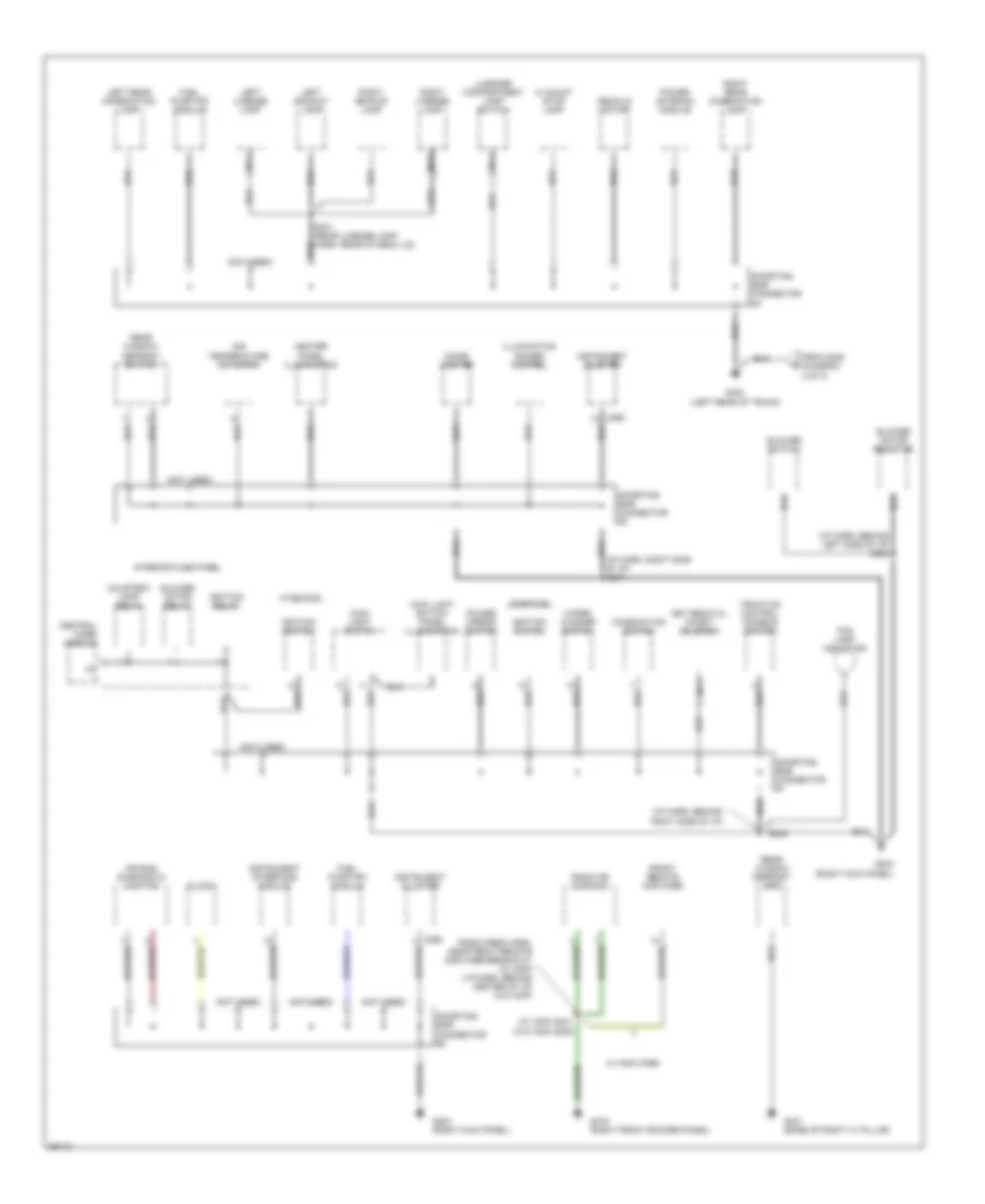Ground Distribution Wiring Diagram 3 of 3 for Ford Contour 1997