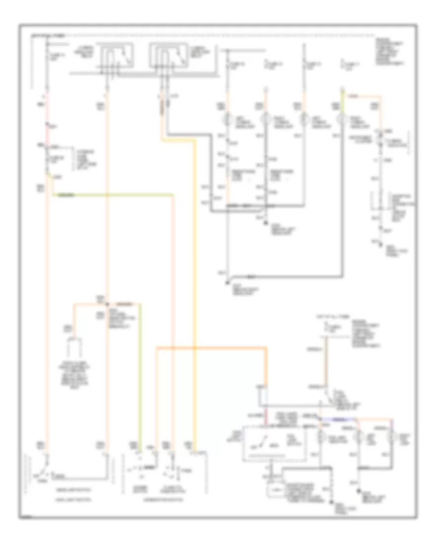 Headlight Wiring Diagram, without DRL for Ford Contour 1997