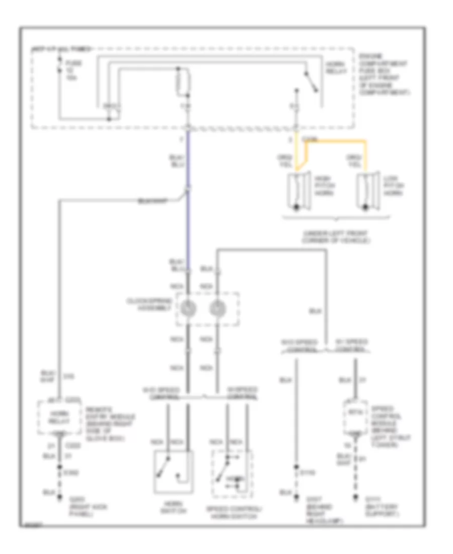 Horn Wiring Diagram for Ford Contour 1997