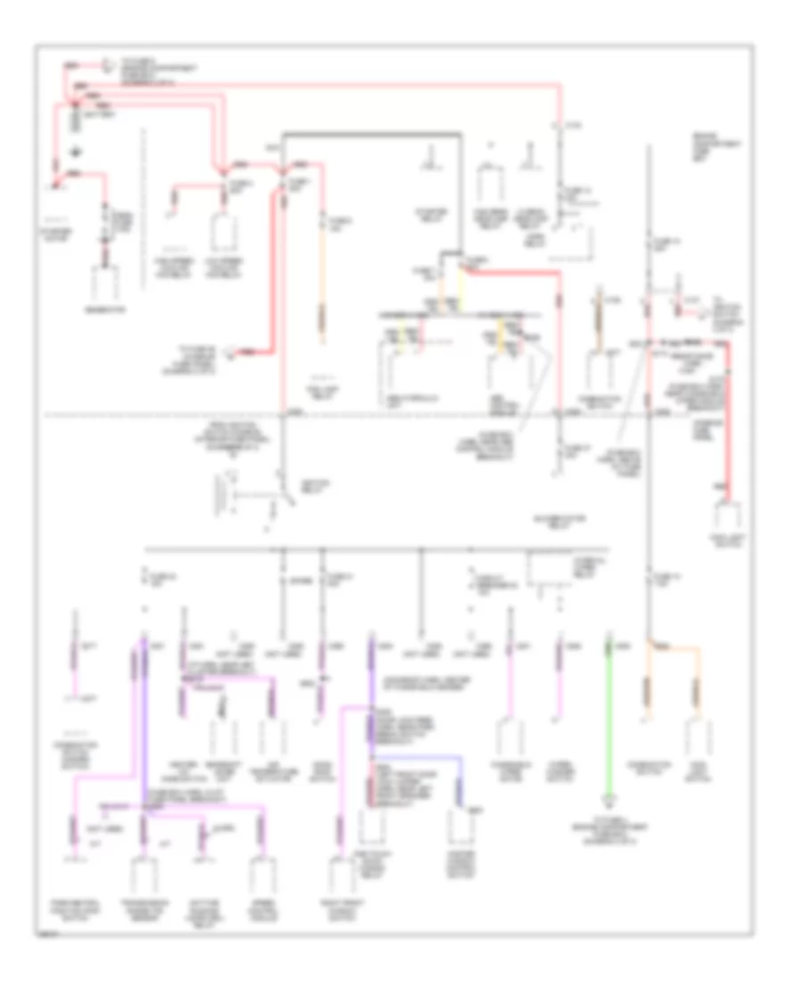Power Distribution Wiring Diagram 1 of 3 for Ford Contour 1997