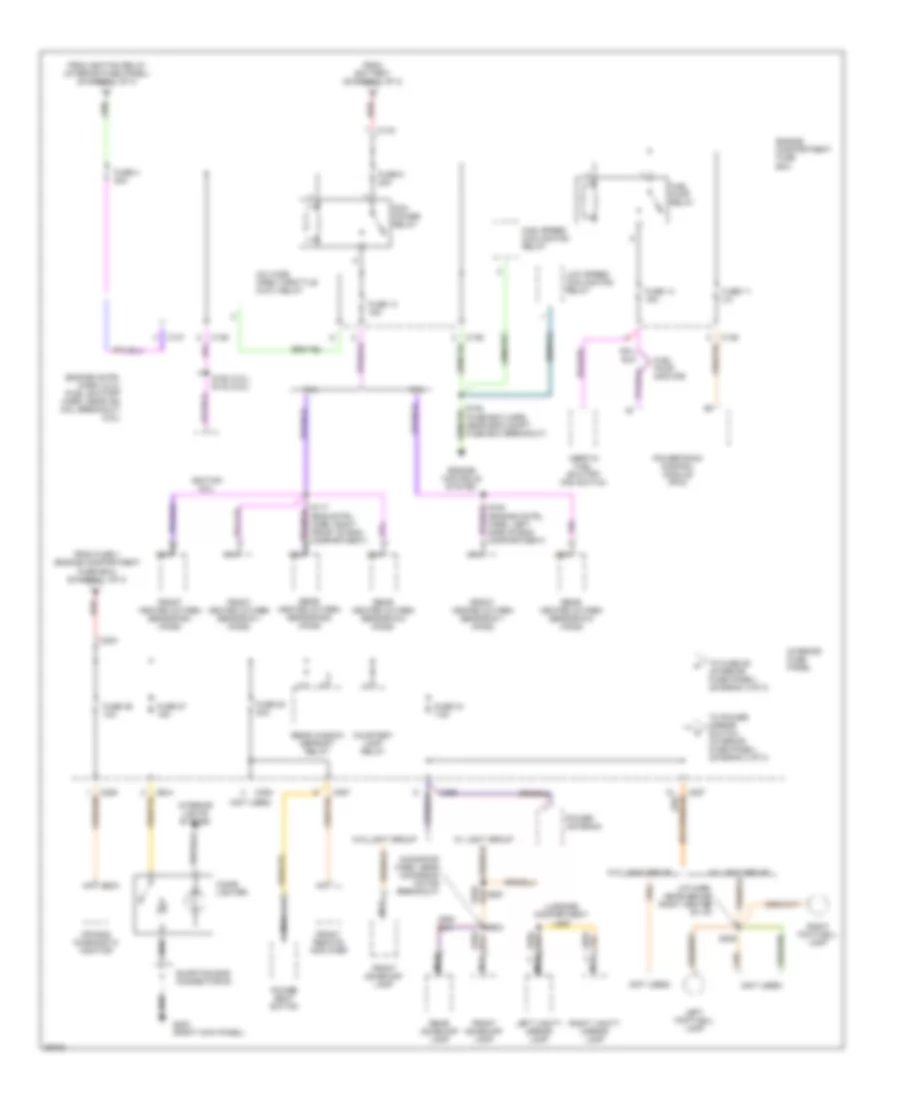 Power Distribution Wiring Diagram (2 of 3) for Ford Contour 1997