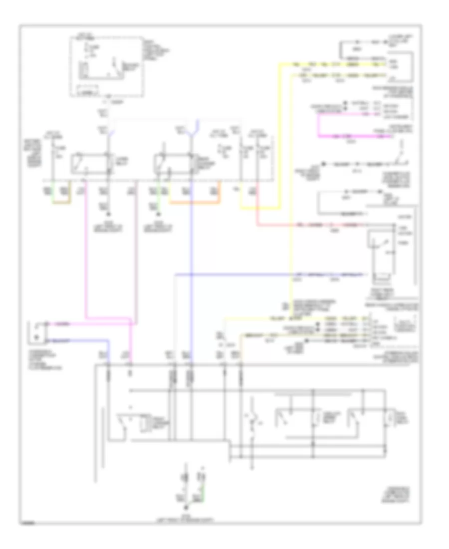 Электросхема стеклоочистителя, дворников и омывателя для Ford Edge SE 2013