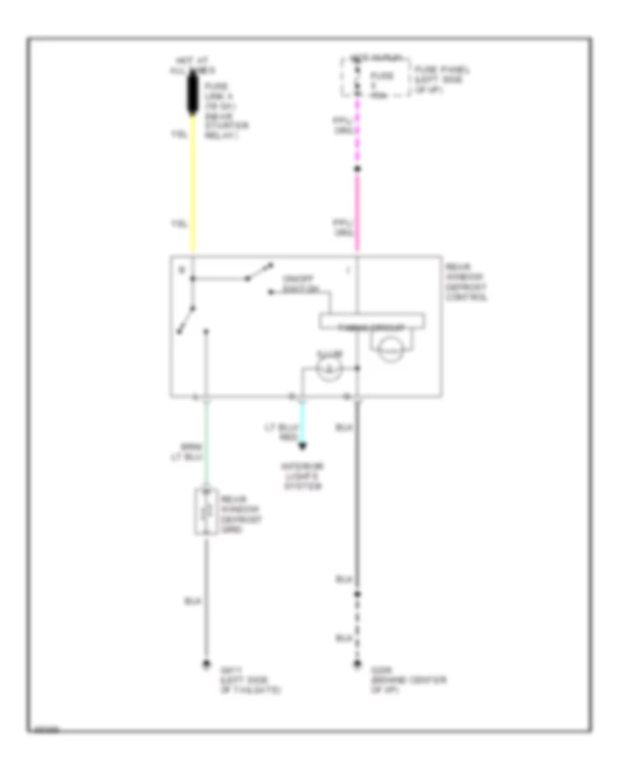 Defogger Wiring Diagram for Ford Bronco 1991