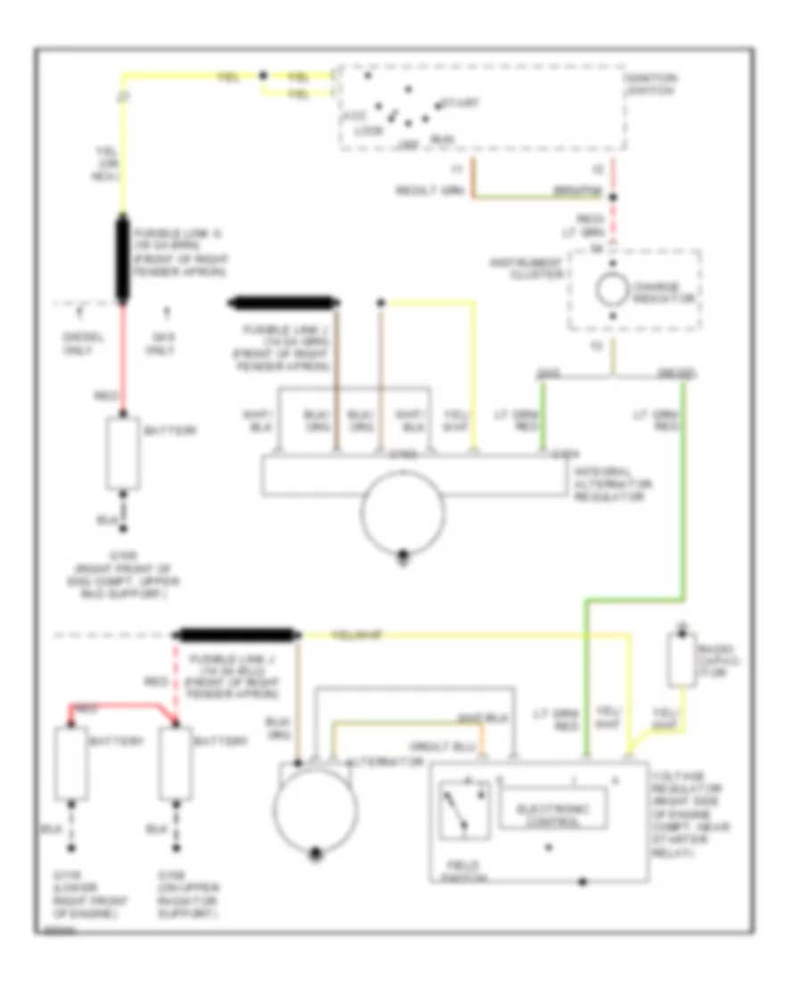 Charging Wiring Diagram for Ford Bronco 1991