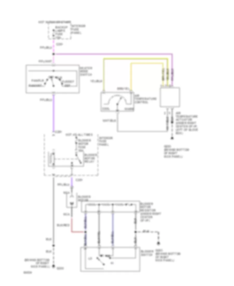 Heater Wiring Diagram for Ford Contour SE 1995