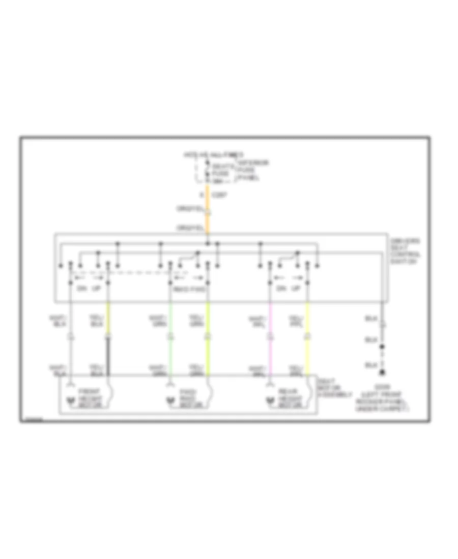 6 Way Power Seat Wiring Diagram for Ford Contour SE 1995