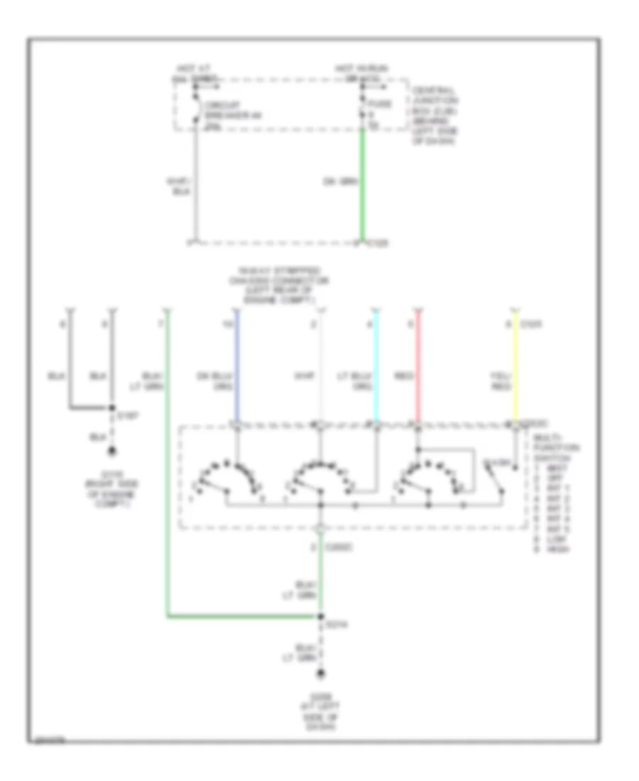 Электросхема стеклоочистителя, дворников и омывателя, С Разобранное Шасси для Ford Econoline E150 2005
