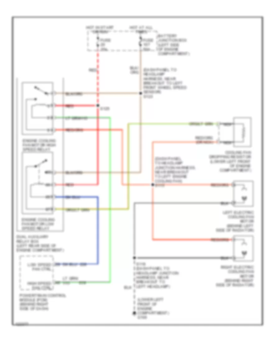 Cooling Fan Wiring Diagram for Ford Windstar LX 2000