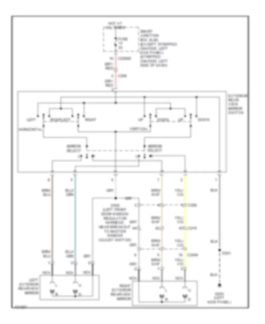 Power Mirrors Wiring Diagram for Ford E-150 XLT 2014