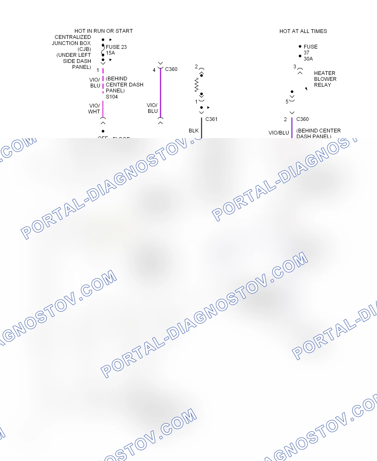 Heater Wiring Diagram for Ford Contour LX 1999