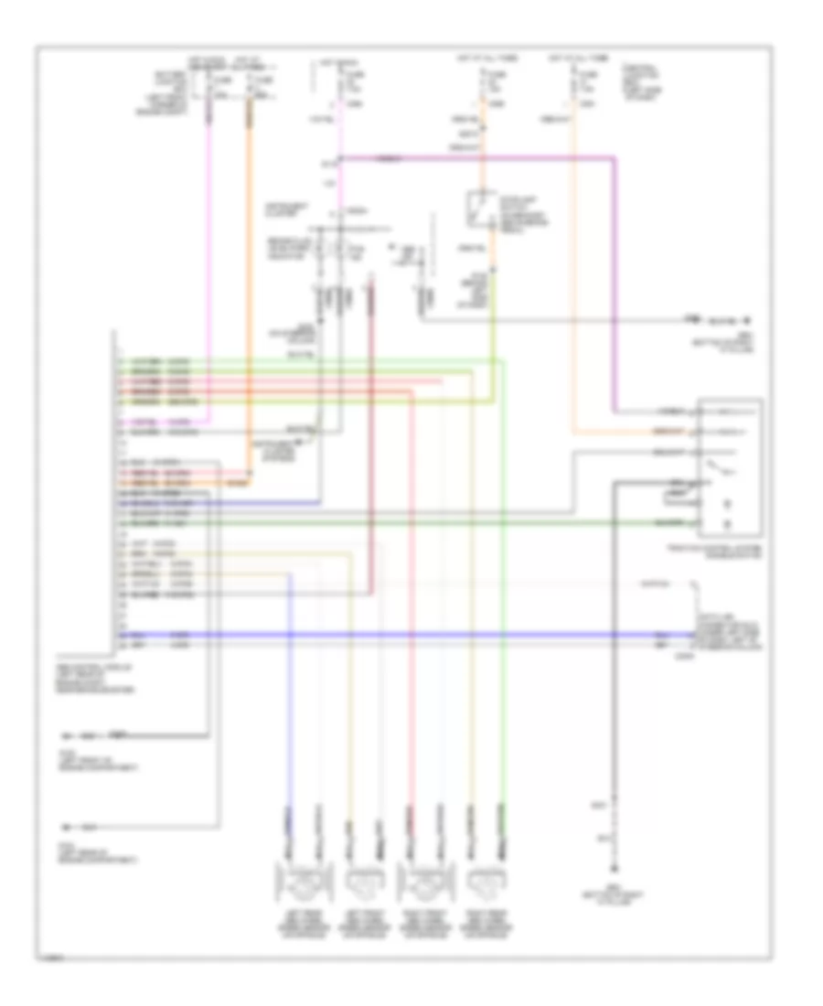 Anti lock Brake Wiring Diagrams with Traction Control for Ford Contour LX 1999