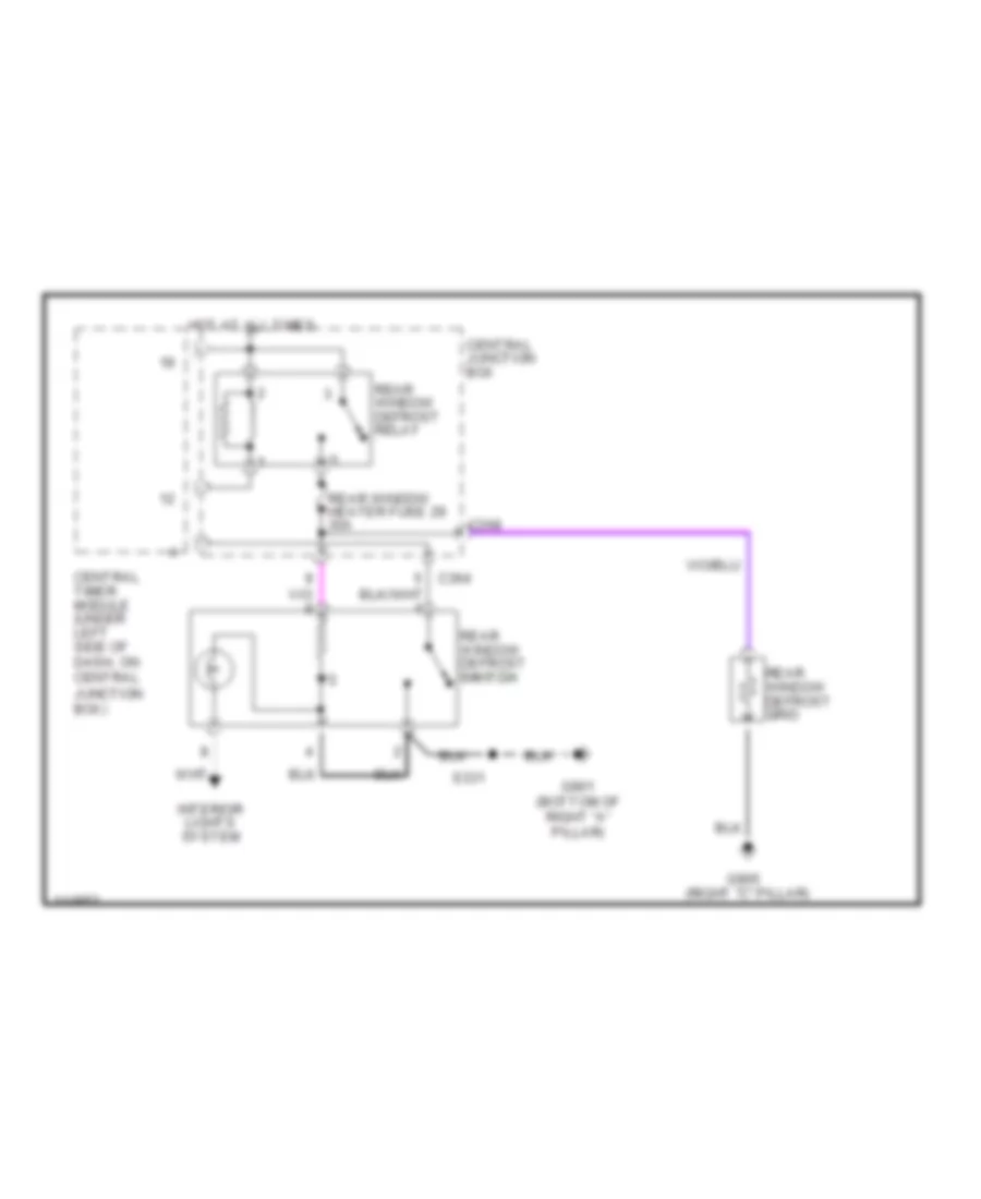 Defogger Wiring Diagram for Ford Contour LX 1999