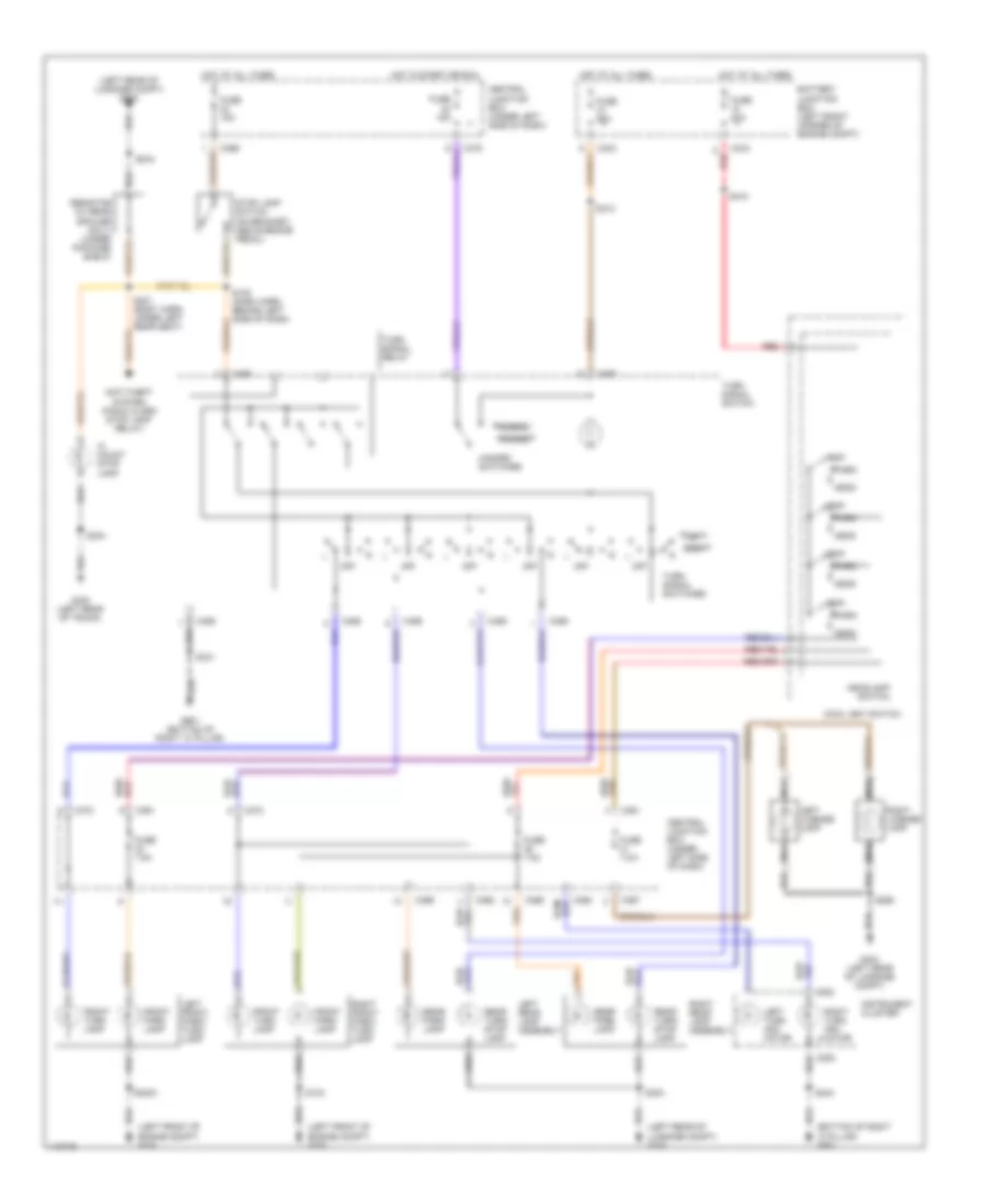 Exterior Lamps Wiring Diagram for Ford Contour LX 1999