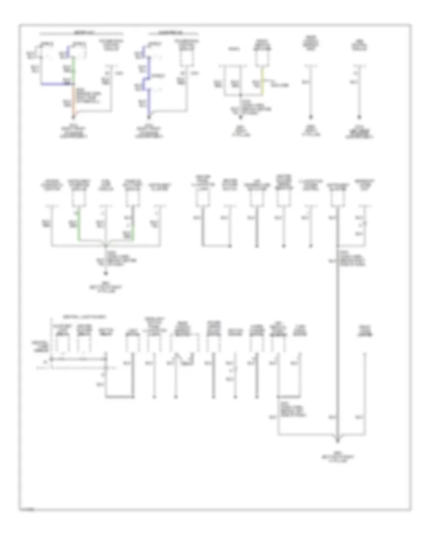 Ground Distribution Wiring Diagram (2 of 3) for Ford Contour LX 1999