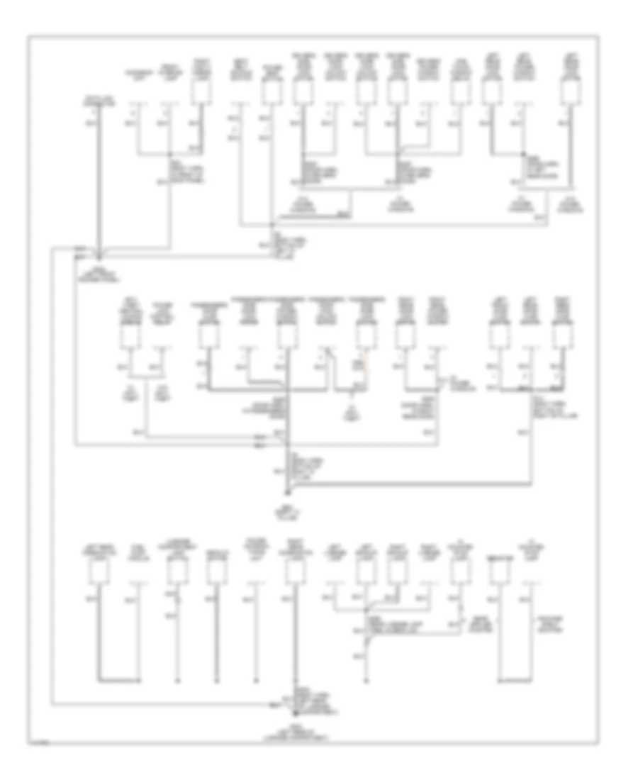 Ground Distribution Wiring Diagram 3 of 3 for Ford Contour LX 1999