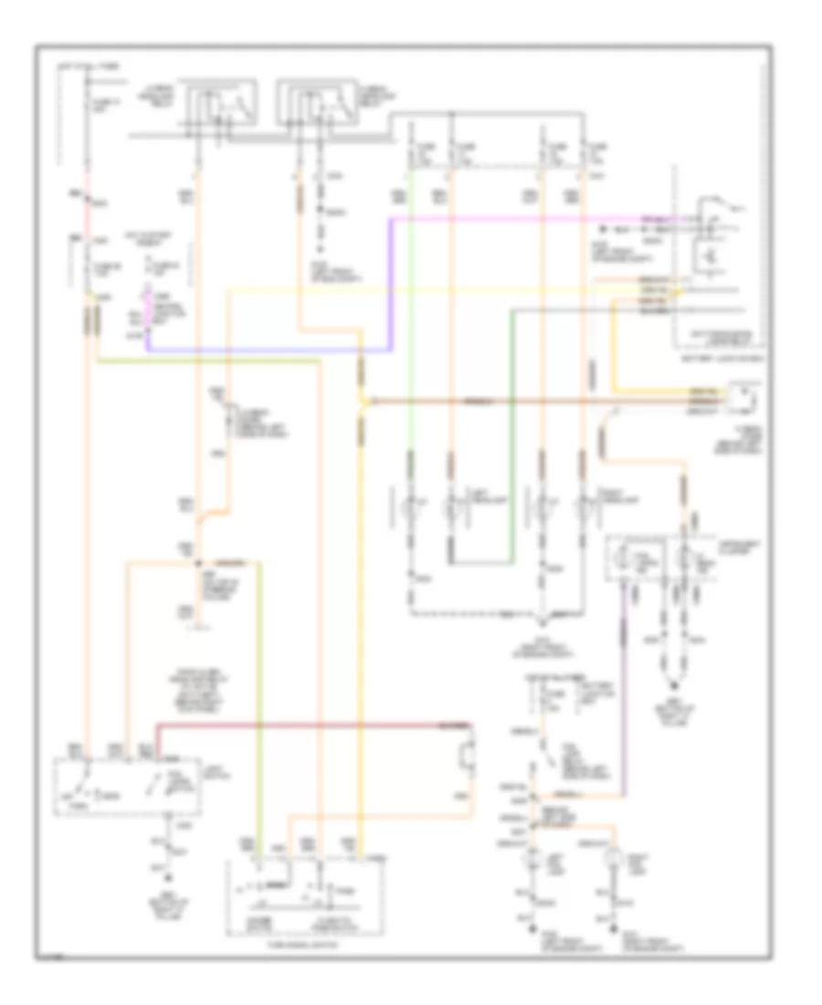 Headlight Wiring Diagram, with DRL for Ford Contour LX 1999